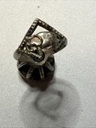 Vintage 1950   s Metal Elephant Siren Whistle Ring Silver Tone Novelty Toy  works 