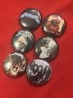 Pinback Lot  6 Vintage Metallica 1    Badge Button Rock Thrash Metal