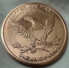 Ben Franklin Eagle - 1 Ounce Fine  999 Copper Round - Save Big 4 