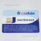 Lot Of 10 New Us Cellular Trio Max Sim Card Mini  2ff   Micro  3ff   Nano  4ff 