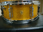 1966 Ludwig 6 5  X 14  Classic Maple Snare Drum Gold Sparkle Original Case Stand