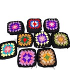 Unbranded Crochet Granny Squares Colorful Acrylic Yarn Retro Boho Lot Of 29