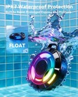 Portable Bluetooth Speaker 12w Ipx7 Waterproof 5 4 15h Playtime Led Black