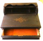 Antique 19thc  Very Rare Roll Top Travel Lap Desk   No Key