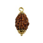 Original 3 Mukhi Rudraksha Pendant Necklace Certified Bead With Velvet Pouch