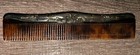 Vintage Faux Tortoise Shell Comb Silver Cameo Cover