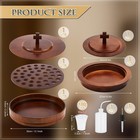 Zhehao 2 Pcs Wood Communion Set Holy Trays For Churches With Lid Brown