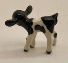Vintage Retired Hagen Renaker Miniature Baby Holstein Cow Calf Figurine Trinket