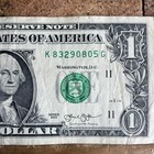  1 One Dollar Bill 2013 Note Ink Printing Error On Serial   On  2   