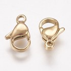 10x Stainless Steel Lobster Claw Clasps Parrot Trigger Clasp Golden For Jewelry