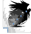 As-362 Dark Angel Step By Step Stencil Template Acryl Airbrush Spray Wall Paint