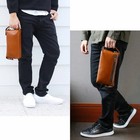 Jamale Second Bag  With Shoulder Strap Oiled Tanned Leather 07000034r From Japan