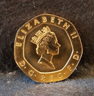 1985 Great Britain 20 New Pence  Elizabeth Ii  Tudor Rose  Set Bu  Km-939  gb4 
