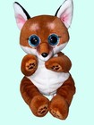 Prototype Sample Ty Fox Plush Stuffed Animal Collector Brown White Blue Eyes