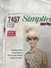 1960 s Vtg Simplicity Teen Juniors Blouse Pattern 7457 Size 5 6