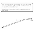 Skywalker Trampolines Lower Enclosure Straight Tube  Pack Of 2  Metal Color     