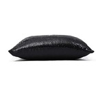  Set Of 2 Sequin Decorative Pillow Cover Lumbar 20  X 12   pack Of 2  Black