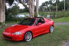 1993 Honda Civic Del Sol Red Hot W  Removable Roof  New Wheels tires Fun Driver 