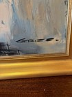 Original Oil Painting M Edward Griff Sea Harbor Scene