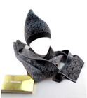 Nwt Michael Kors Charcoal gray Split Mk Logo 2 Piece Hat   Scarf Set Msrp  88