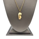 1980 s Vintage Gold Tone Multiple Dangling  Discs Fashion Pendant Necklace