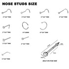 2 Pack Disposable Self Nose Piercing Tool With 10pc Nose Rings Nose Piercing Kit