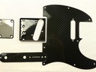 Carbon Fiber Tele Bridge Pickguard Control Plate Neck Plate Set Glossy