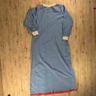 Vintage Girls Nightgown 12 Blue Warm Up Fleece Usa Made Long Sleeve