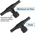 30 Pcs Aquarium Air Valve  T Shaped Fish Tank Air Control Valve Single Way Aq   