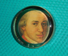 Vintage Glass Paperweight Wolfgang Amadeus Mozart