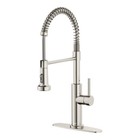 Jomoo Brushed Nickel Kitchen Faucet With Pull-down Sprayer  2 Spray Modes