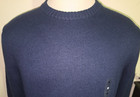 Men s Sonoma Navy Blue Long Sleeve Jersey Crew Pullover Sweater Size Medium