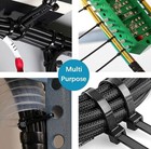 500 Bulk 6  Black Cable Zip Ties Heavy Duty Uv Resistant Ul 6 6 Nylon