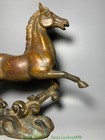 11 4 old Chinese Dynasty Bronze Feng Shui Animal Zodiac Horse Year Sculpture