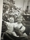 Vintage Photograph Little Girl Christmas With Her New Doll