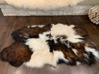 Natural Sheepskin Icelandic Rug    Real Natural Icelandic White Brown Sheepskin