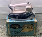 Vintage Sunbeam Vista Vss2 Spray Steam Or Dry Iron Chrome   Pink With Box Works 