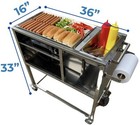 Hot Dog Cart   Stainless Steel Cart With Aluminum Griddle   Butane Powered      