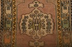 Vintage 3x5 Orange Turkish Karas Rug Hand-knotted Wool Area Rug