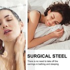 2pcs Round Barbell Stainless Steel Men Women 3-14mm Dumbbell Ear Stud Earrings