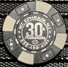 Barb s Harley Davidson   30th Year Anniversary Collectible Poker Chip Black white