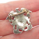 925 Sterling Silver 2-tone Antique Wwii Us Navy Officer Pin Brooch
