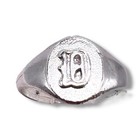 Vintage Initial Letter D Signet 925 Sterling Silver Baby Child Pinky Ring Size 3