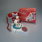 Coca-cola Animated Musical Lightup Telephone Polar Bear Ice Skating Works 