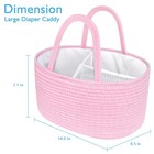 Diaper Caddy Organizer Cotton Rope Nursery Baby Basket Changing Table Organizer