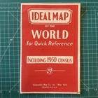Ideal Map Of The World Including 1950 Census By Geographia - Rare 
