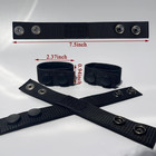 4 Pcs Nylon Duty Belt Keepers - Double Snaps For 2   Wide Police Duty Belt  Blac