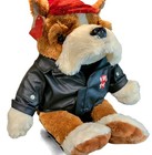 Dan Dee Biker Bulldog Plush Stuffed Animal Vintage Motor Puppy Dog