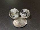Pair Of Vintage Chinese Beads Reverse Painted Glass Beads B w Cat 14mm Round