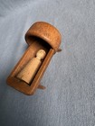 Vintage Dollhouse Miniature Toy Wooden Rocking Cradle W Peg Doll Baby Primitive